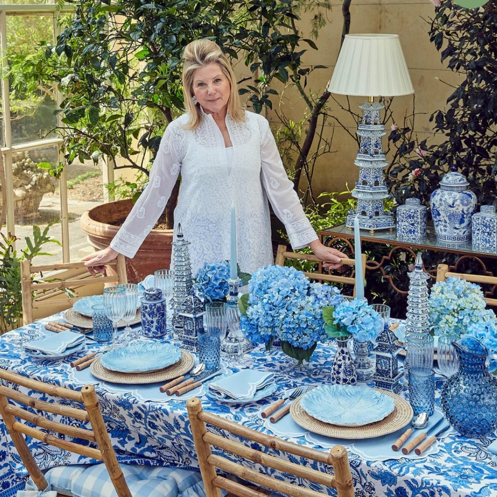 ❤️ Mrs. Alice - SERENA CORNFLOWER BLUE PLACEMATS & NAPKINS (SET OF 4)